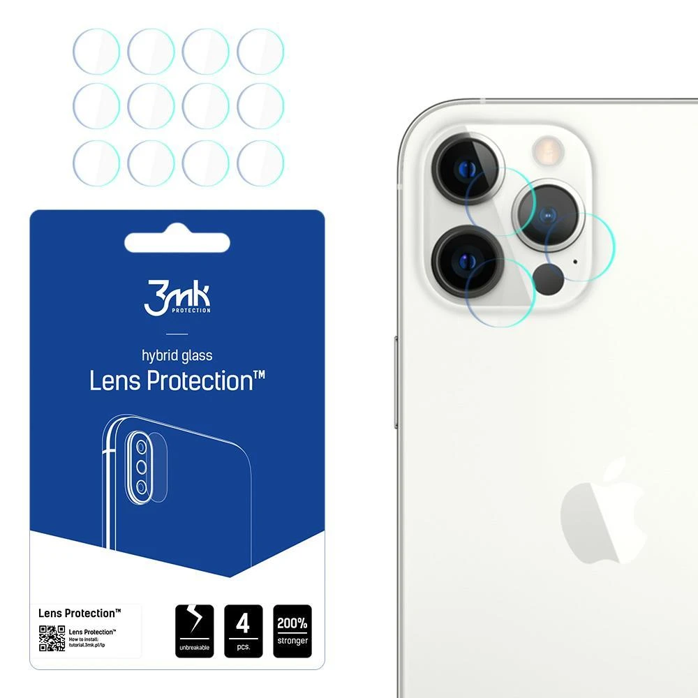 LCD apsauginė plėvelė kamerai 3MK Flexible Glass Lens Apple iPhone 12 Pro Max