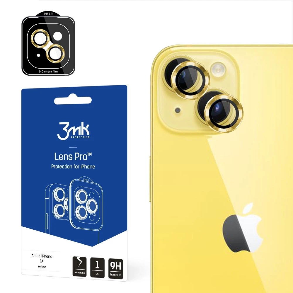 Apple iPhone 14 – 3mk Lens Protection Pro Geltona