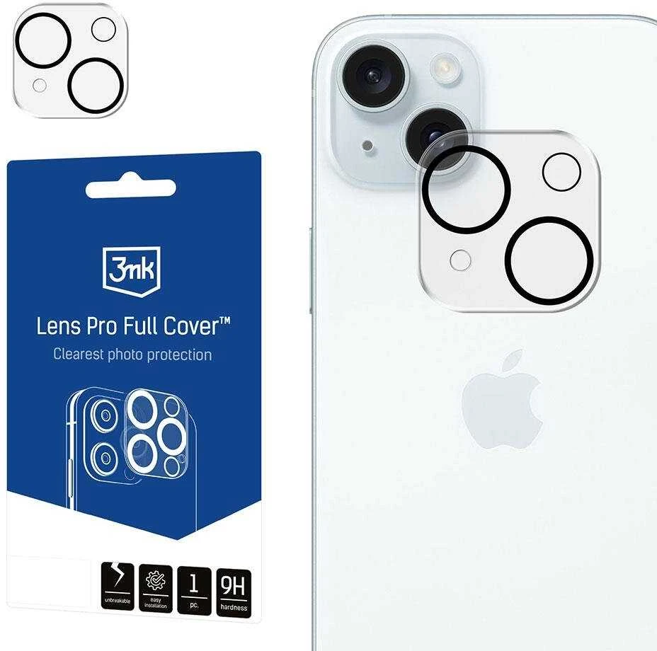 Apsauginis stiklas kamerai Apple iPhone 15 / 15 PLUS 3MK Lens Protection Pro Full Cover