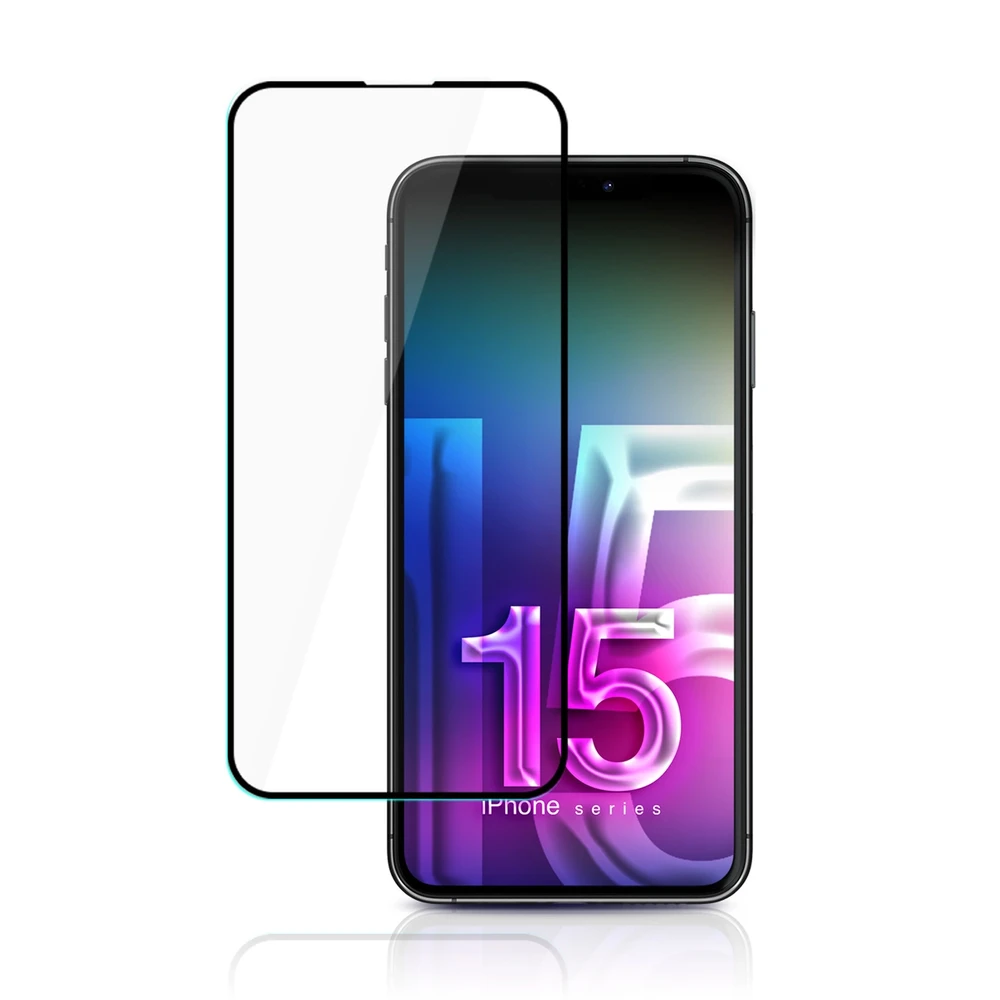 LCD apsauginis stikliukas 3mk Hard Glass Max Lite Apple iPhone 15 juodas