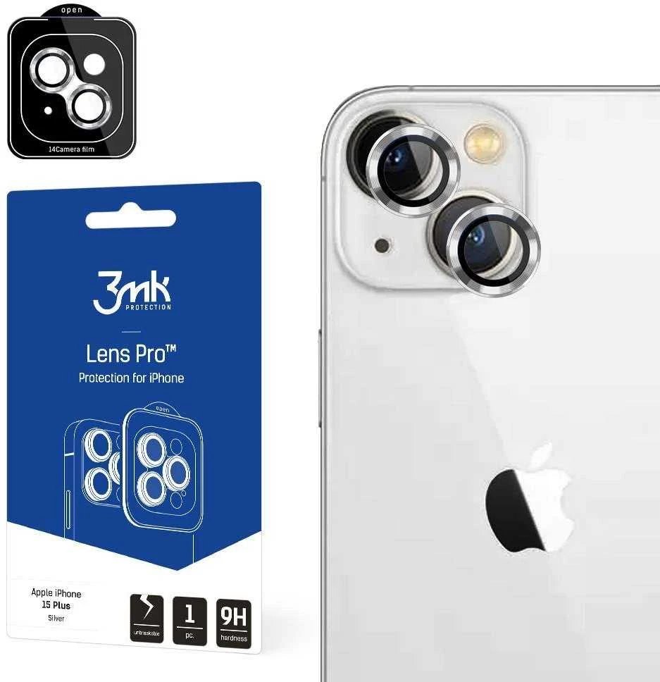 Apsauginis stikliukas kamerai 3mk Lens Pro Apple iPhone 15 Plus sidabrinis