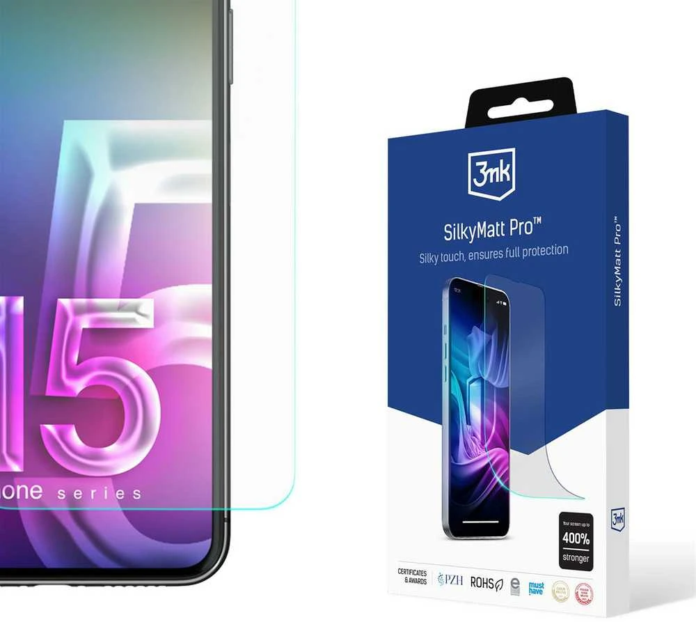 3mk Silky Matt Pro - Matte apsauginė plėvelė skirta Apple iPhone 15 Pro