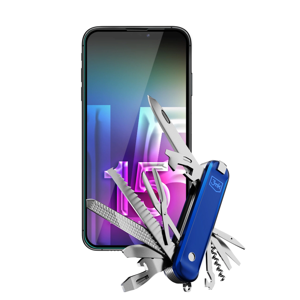 LCD apsauginis stikliukas 3mk Hard Glass Max Lite Apple iPhone 15 Pro Max juodas