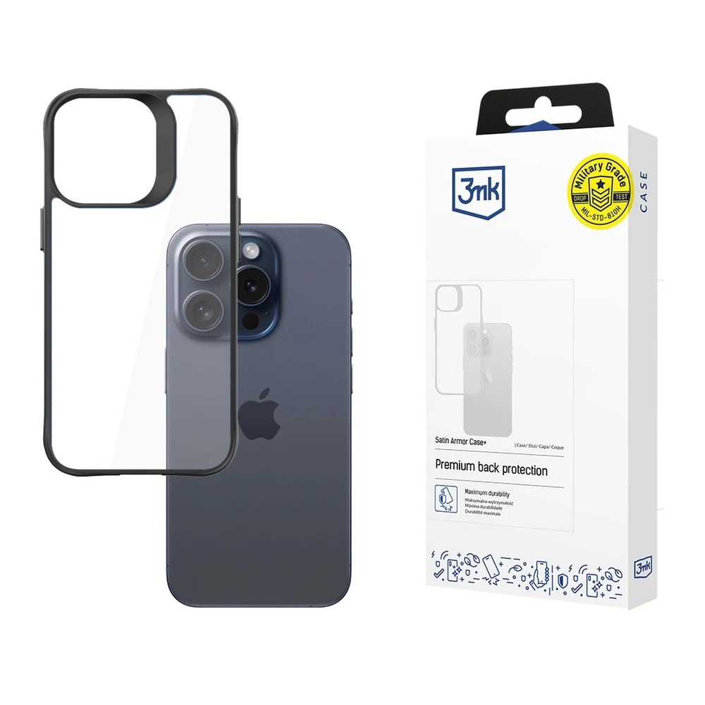 Dėklas 3mk Satin Armor Case+ Apple iPhone 15 Pro Max