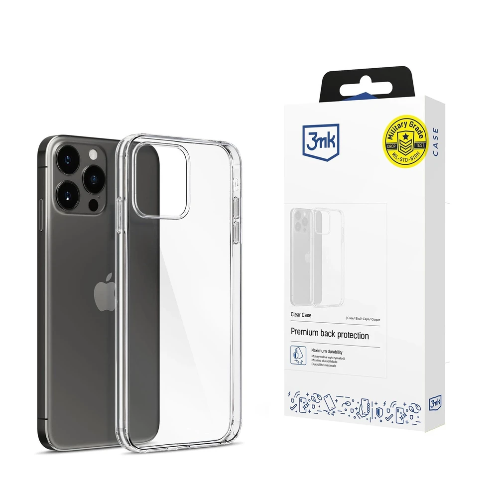 Dėklas 3mk Clear Case 1,2mm Apple iPhone 15 Pro Max
