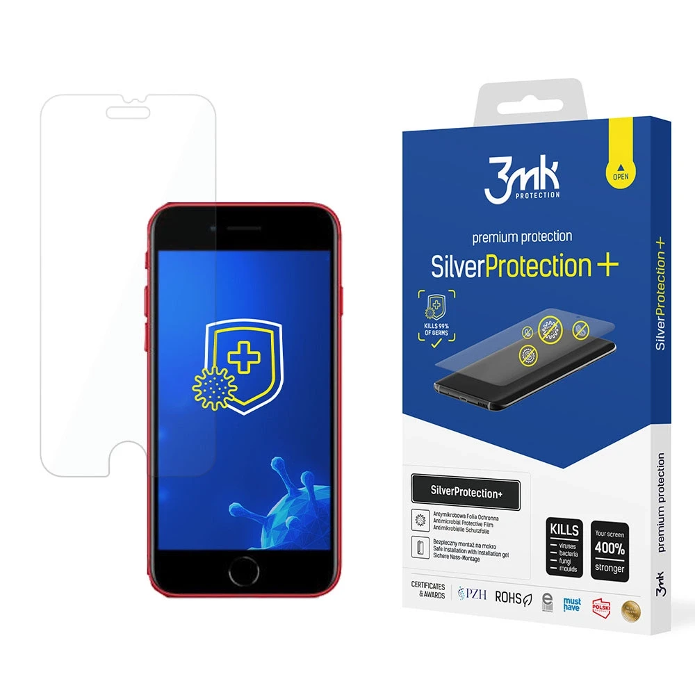 Nezatříděno LCD apsauginė plėvelė 3MK Sidabrinis Protection+ Apple iPhone 7/8/SE 2020/SE 2022