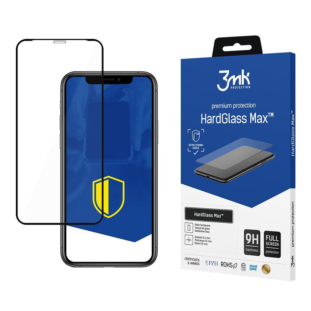 3MK HardGlass Max ekrano apsauga, Apple, iPhone XS Max, grūdintas stiklas, skaidrus/Juodas