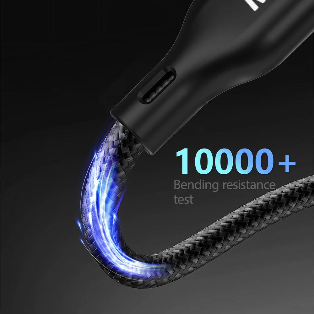 Dudao „Apple Watch A72b8 A12Max+ PD 100W 3in1“ įkroviklio laidas: USB-C „Lightning“ 1,2 m – juodos spalvos