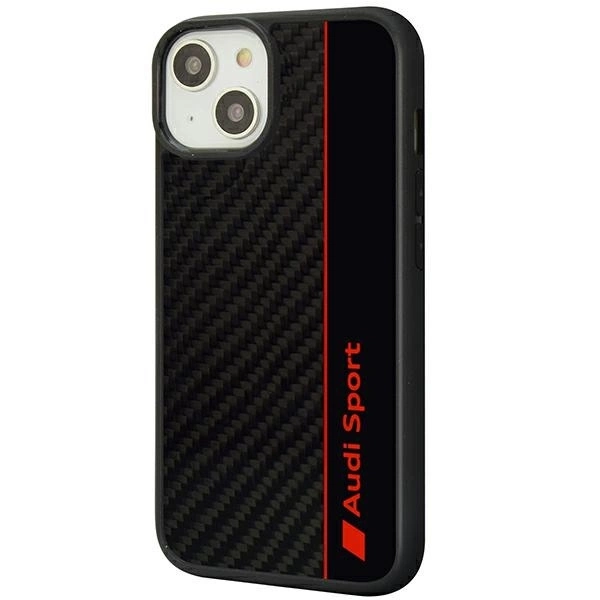 Dėklas Apple iPhone 14 Audi Carbon Fiber Stripe (AUS-TPUPCIP14-R8/D1-BK) juodos spalvos