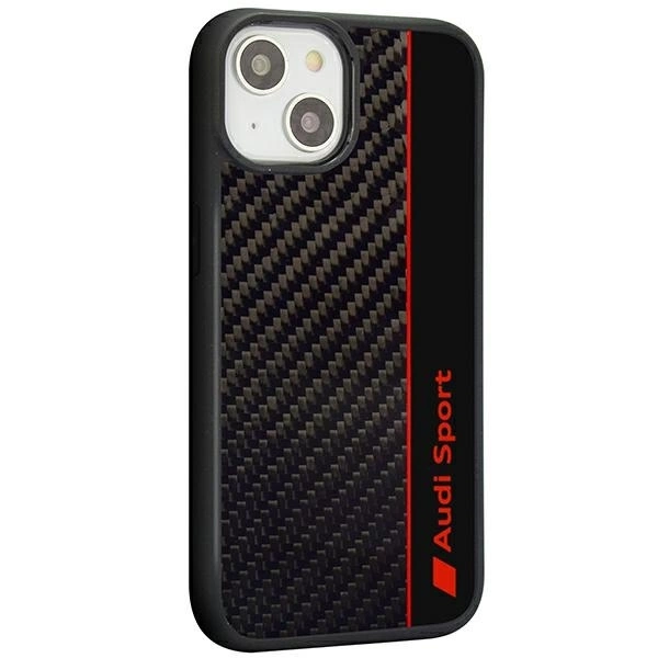 Dėklas Apple iPhone 14 Audi Carbon Fiber Stripe (AUS-TPUPCIP14-R8/D1-BK) juodos spalvos