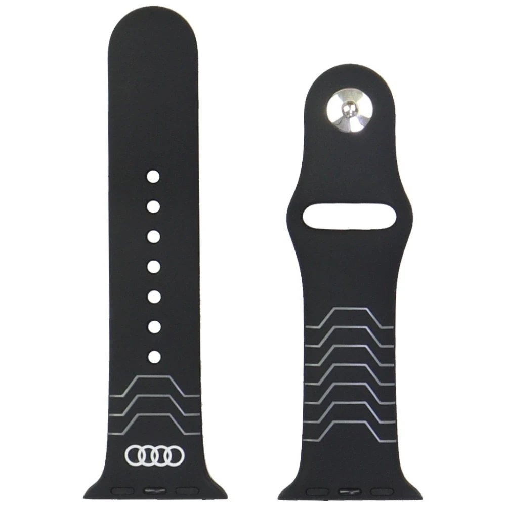 apyrankė Audi Geometric Pattern Silicone Watch apyrankė for Apple Watch 40/41/42mm juodos spalvos