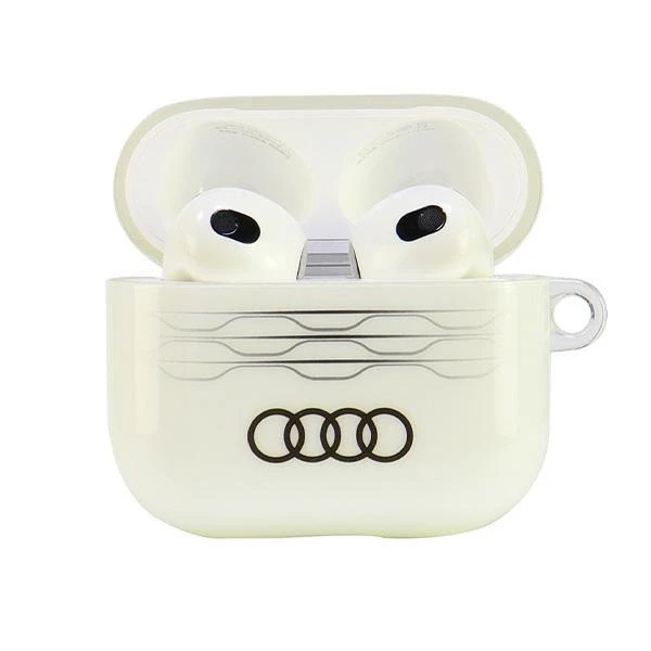 Audi IML Geometric Pattern AirPods 3 dėklas baltos spalvos AU-IMLAP3-A6/D3-WE