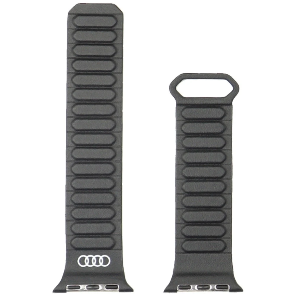 apyrankė Audi Logo Synthetic Leather Magnetic Ring for Apple Watch 40/41/42mm juodos spalvos