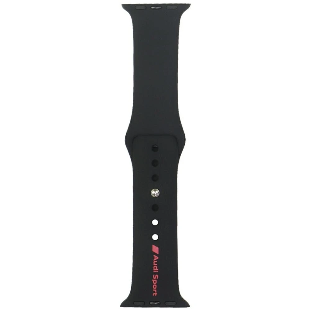 apyrankė Audi Sport Raudona Logo Silicone Watch apyrankė for Apple Watch 40/41/42mm juodos spalvos