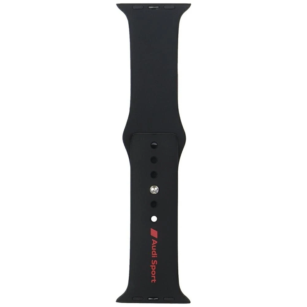 apyrankė Audi Sport Raudona Logo Silicone Watch apyrankė for Apple Watch 44/45/46/49mm juodos spalvos
