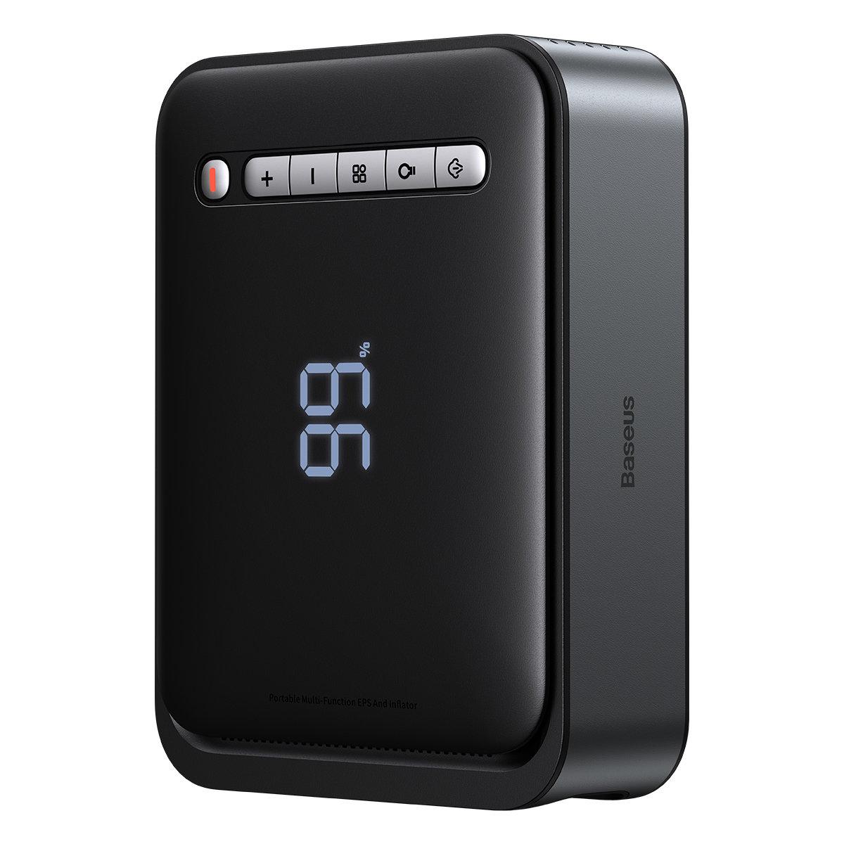 Išorinis akumuliatorius/starteris + kompresorius 2in1 Baseus Super Energy automobilinis Jump Starter, 8000mAh, 1000A USB - juodas