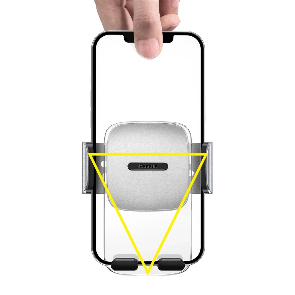 Baseus Easy Control Clamp automobilinis telefono laikiklis grotelėms arba prietaisų skydeliui – Juodas