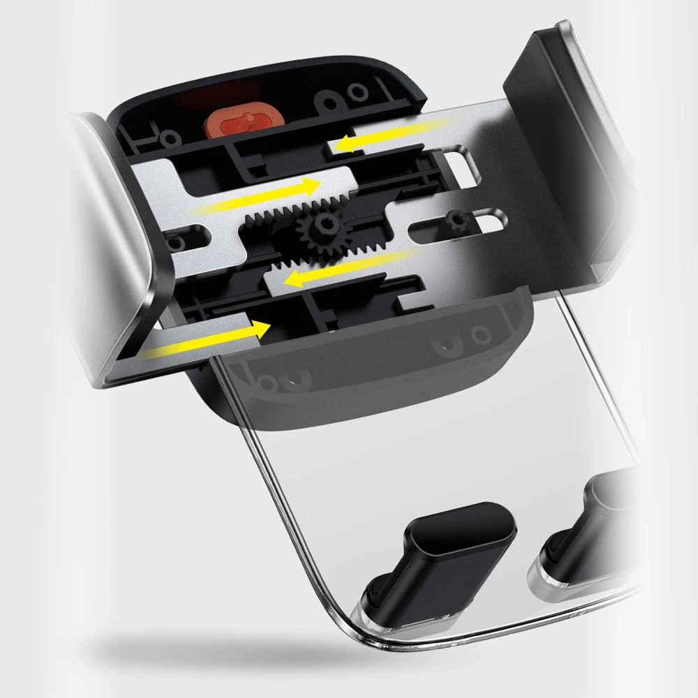 Baseus Easy Control Clamp automobilinis telefono laikiklis grotelėms arba prietaisų skydeliui – Juodas