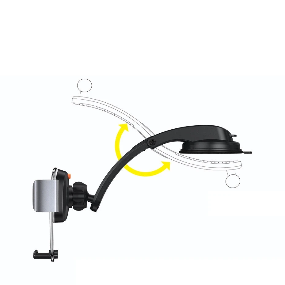 Baseus Easy Control Clamp automobilinis telefono laikiklis grotelėms arba prietaisų skydeliui – Juodas