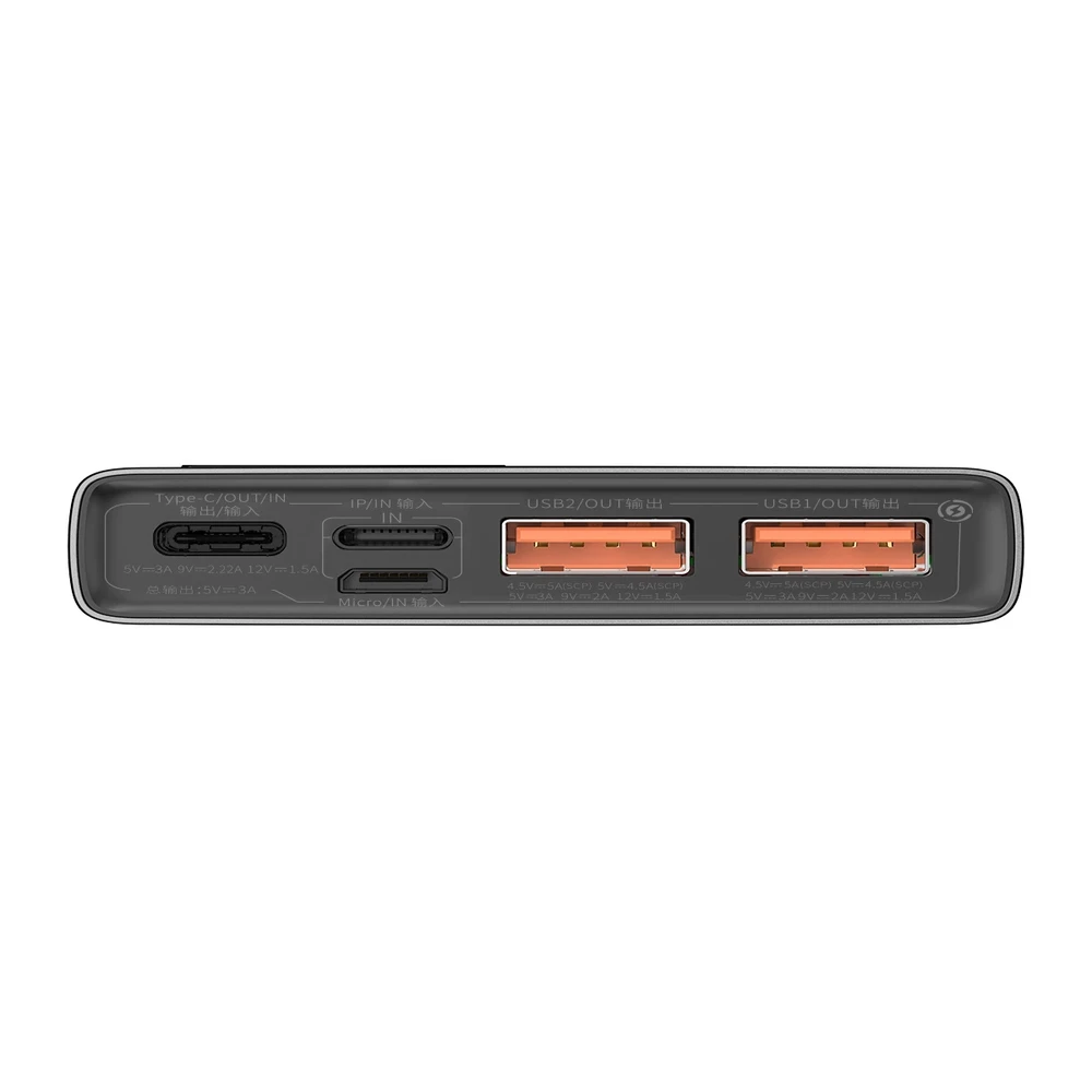 Powerbank Baseus Adaman Metal 10000mAh 2xUSB USB-C Lightning MicroUSB 22.5W – juoda