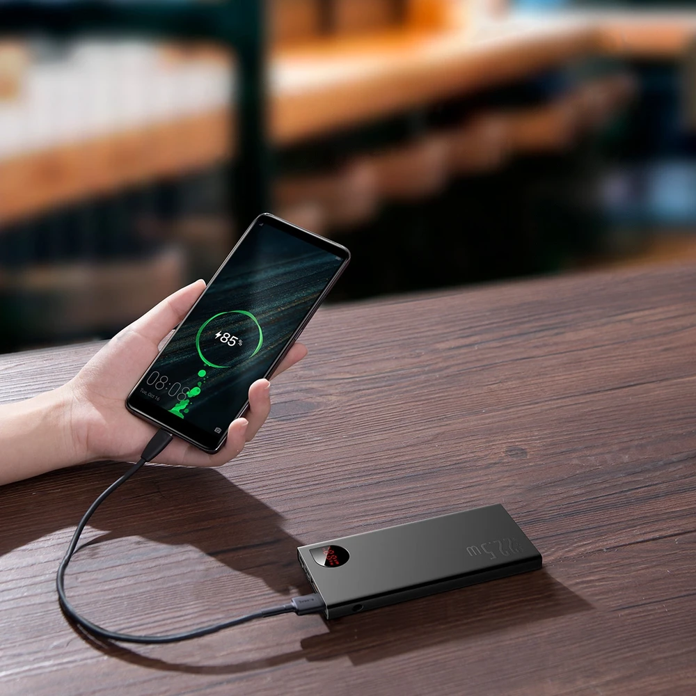 Powerbank Baseus Adaman Metal 10000mAh 2xUSB USB-C Lightning MicroUSB 22.5W – juoda