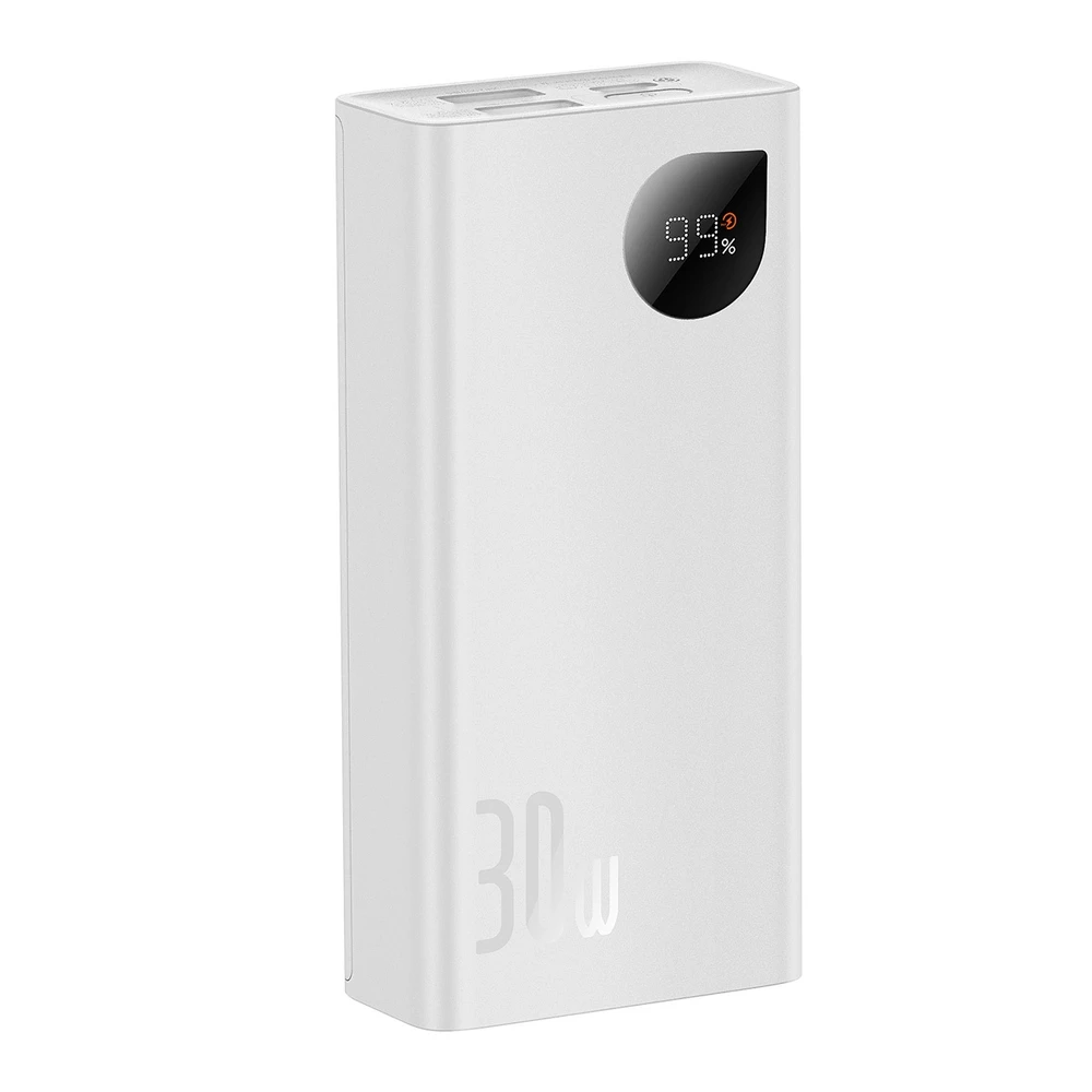 Greitas įkrovimas Power Bank Baseus Adaman2 10000mAh 30W Baltas