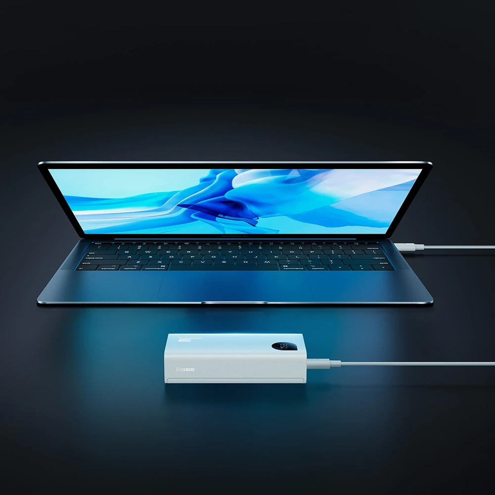 Greitas įkrovimas Power Bank Baseus Adaman2 10000mAh 30W Baltas
