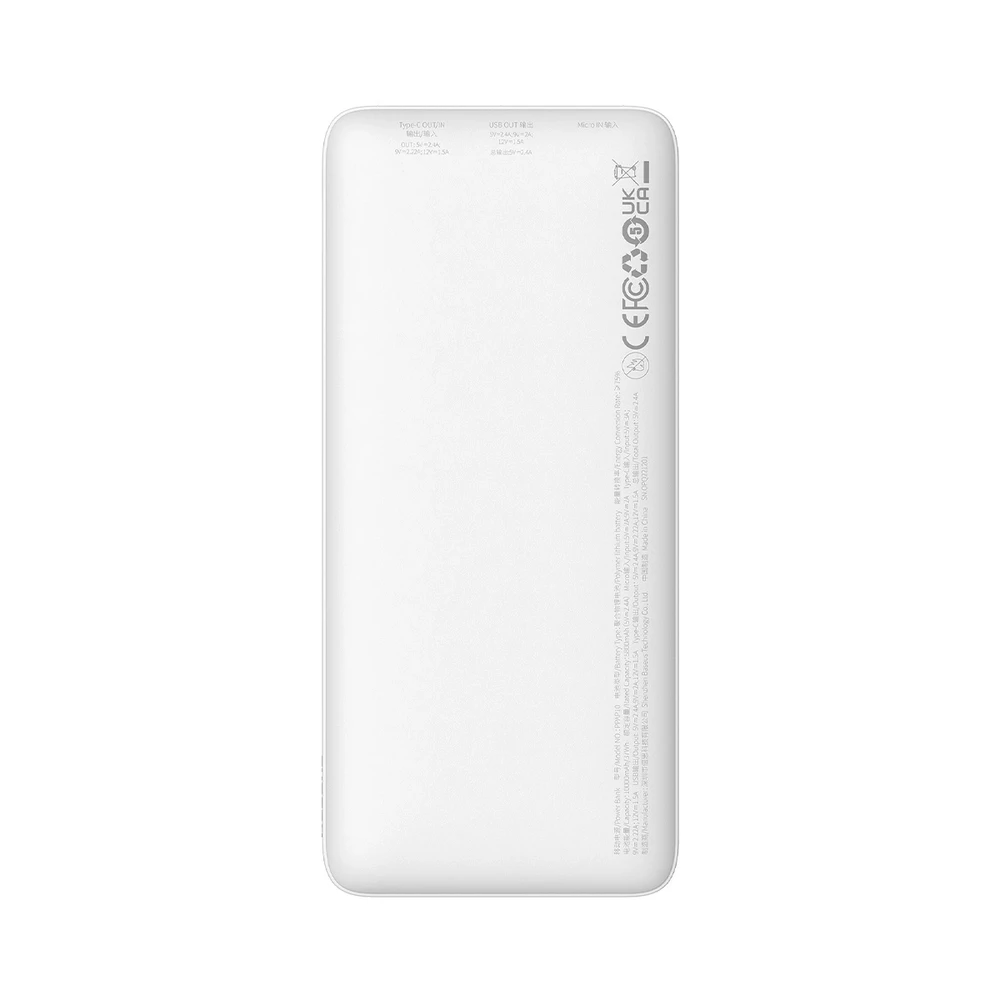 Baseus Airpow 10000mAh 20W maitinimo blokas (baltas)