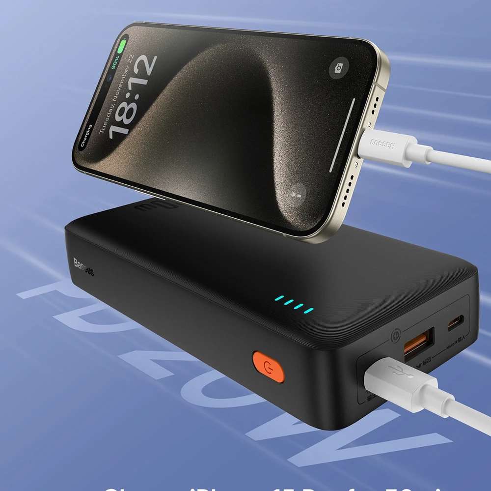 Baseus Airpow 20000mAh 20W maitinimo blokas (juodas)