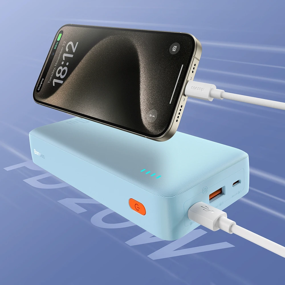 Baseus Airpow 20000mAh 20W maitinimo blokas (mėlynas)