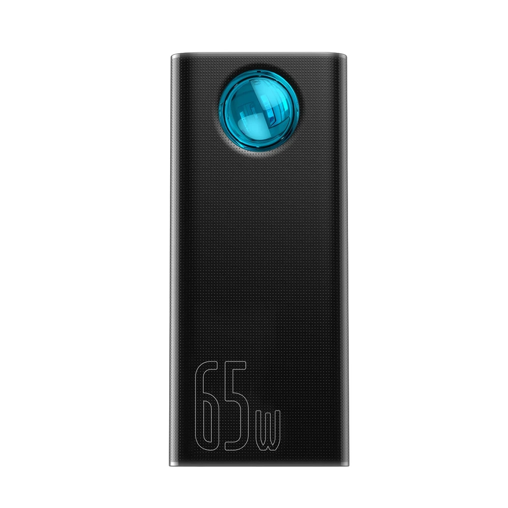 LiPo išorinis akumuliatorius (Powerbank) 30000mAh 65W su PD3.0 QC3.0 4xUSB + USB C Amblight juodas BASEUS