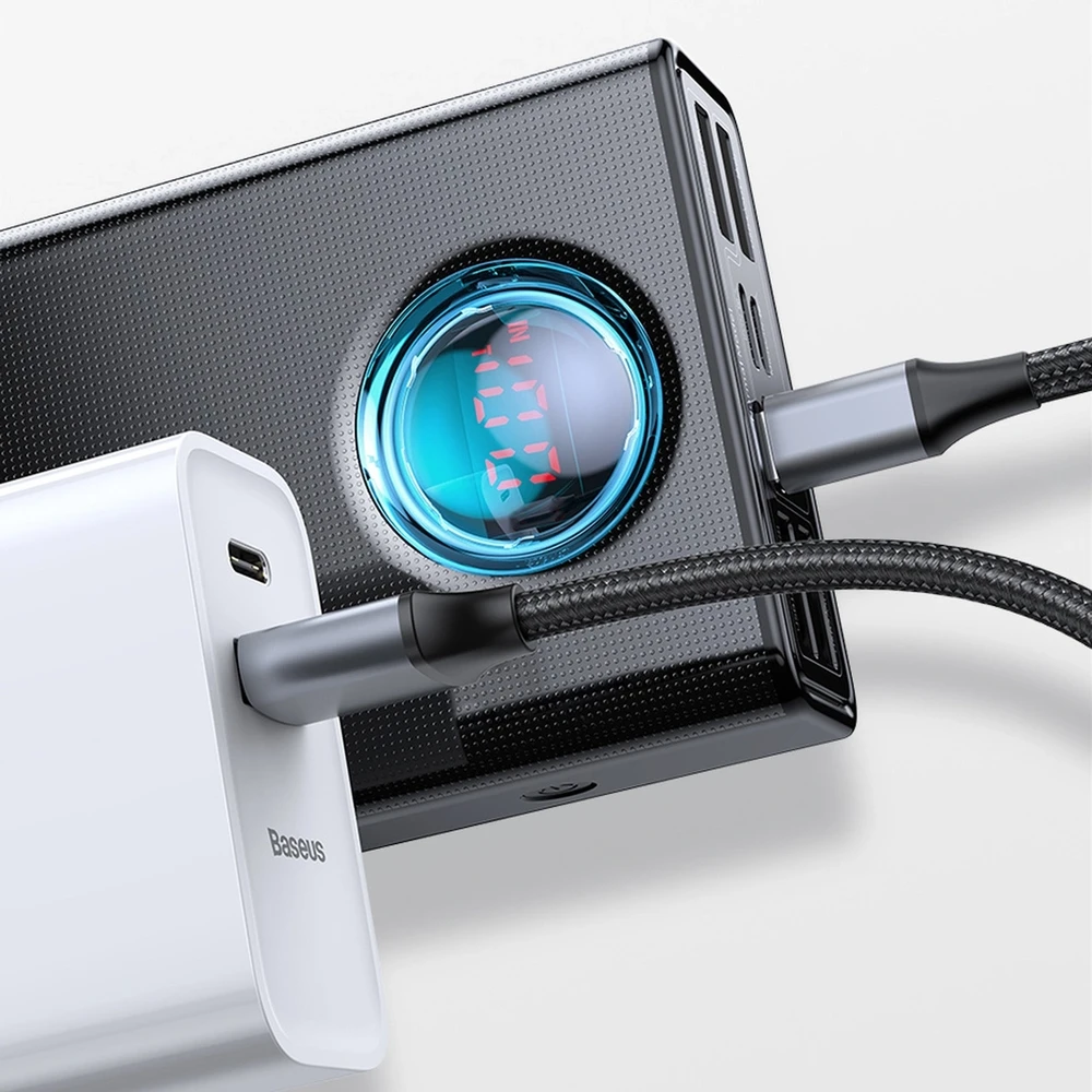 Powerbank Baseus Amblight 30000mAh 4xUSB USB-C 65W - baltas