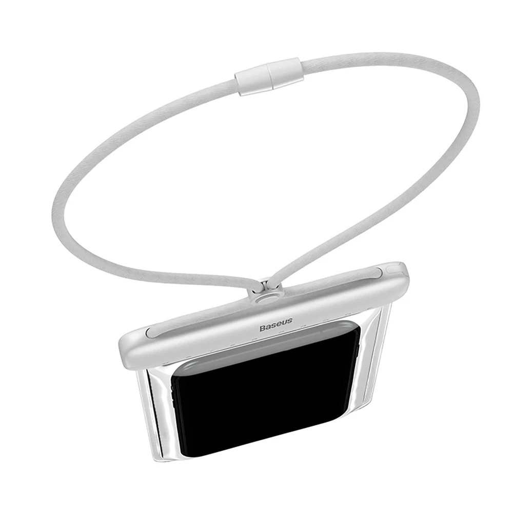 Vandeniui atsparus telefono dėklas Baseus AquaGlide (baltas)