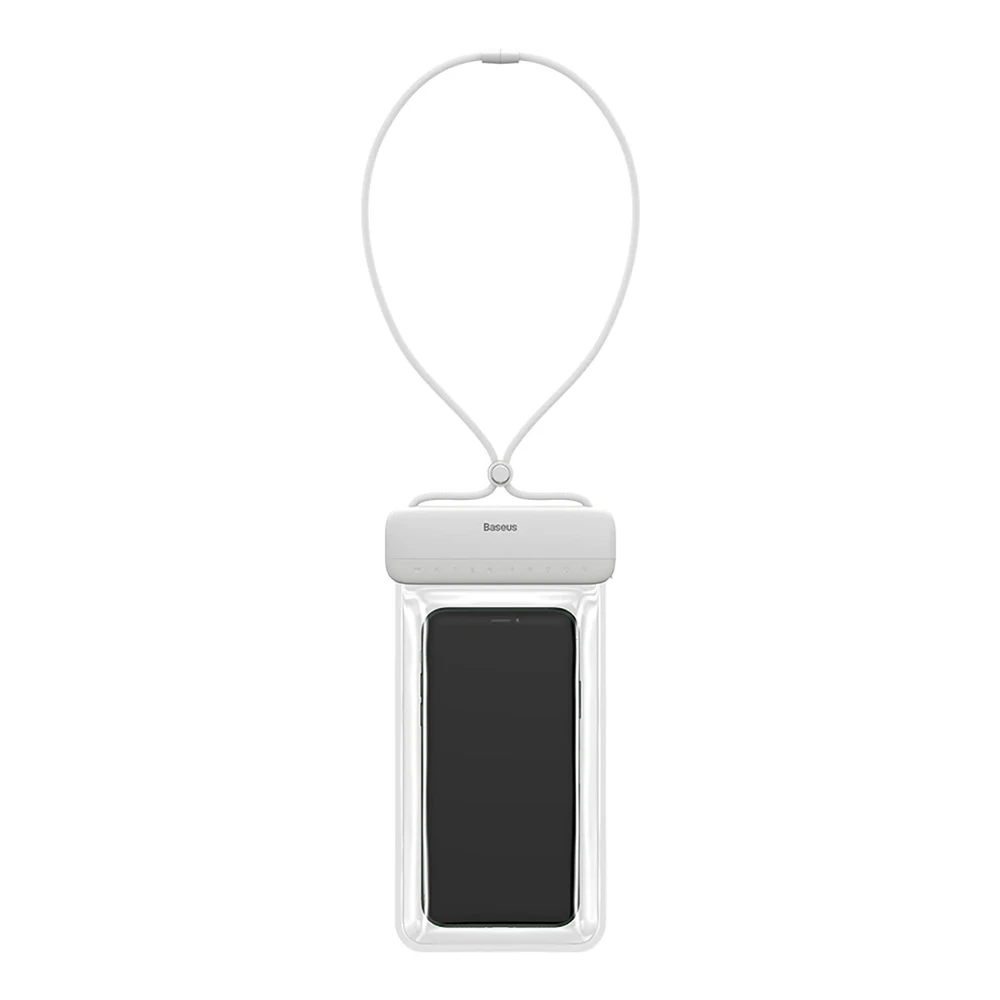 Vandeniui atsparus telefono dėklas Baseus AquaGlide (baltas)