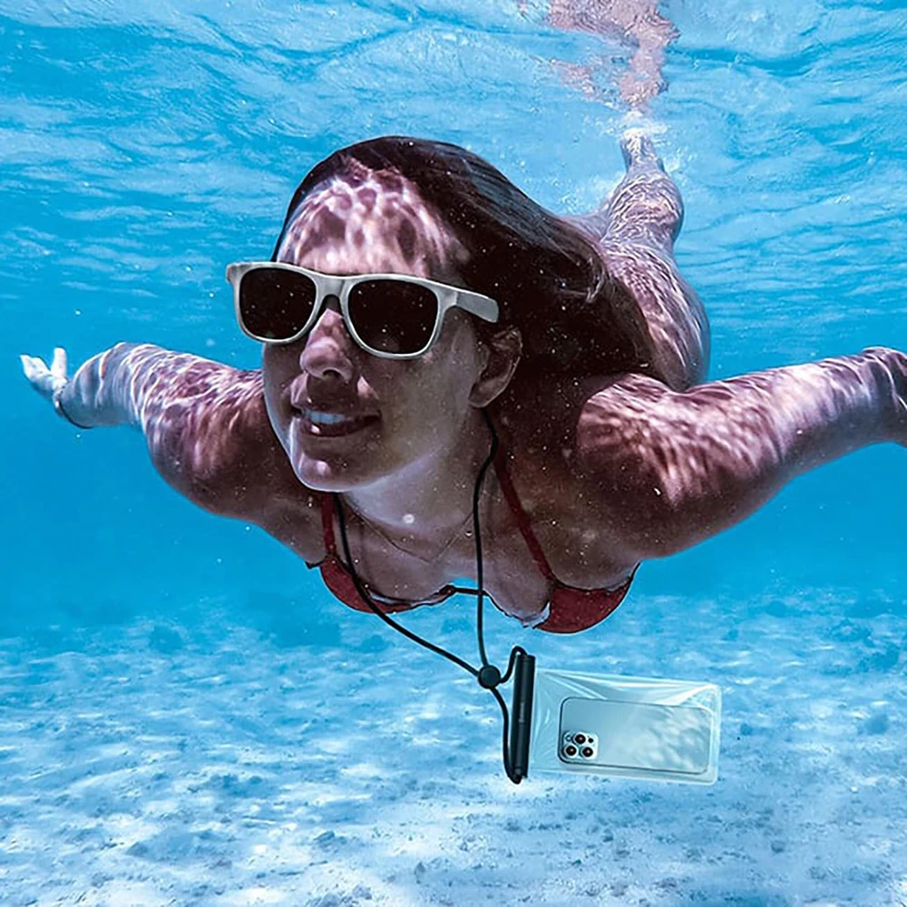 Vandeniui nepralaidus telefono dėklas Baseus AquaGlide su slankiojančiu užraktu - juodas