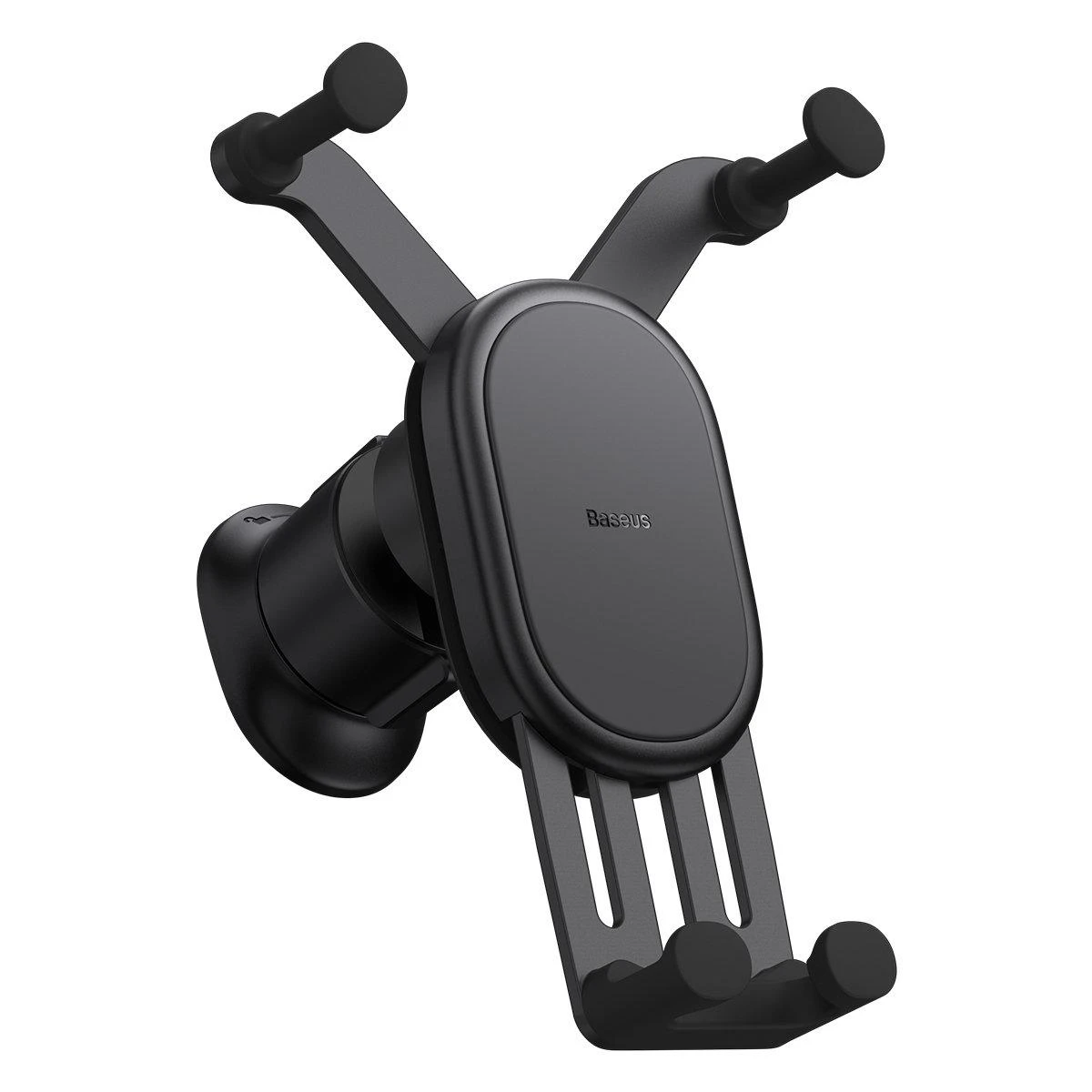Baseus Automobilinis laikiklis 5.4-6.7" ekranų telefonams su belaidžiu įkrovimu 15W, juodas