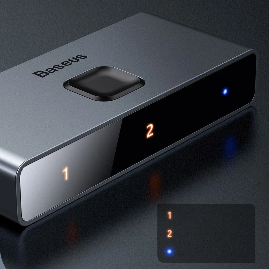 Baseus HDMI 4K dvikryptis perjungėjas (1->2 / 2->1)