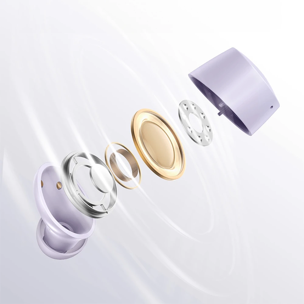 BASEUS belaidės bluetooth ausinės TWS ENC IPX4 Bowie E18 violetinės spalvos