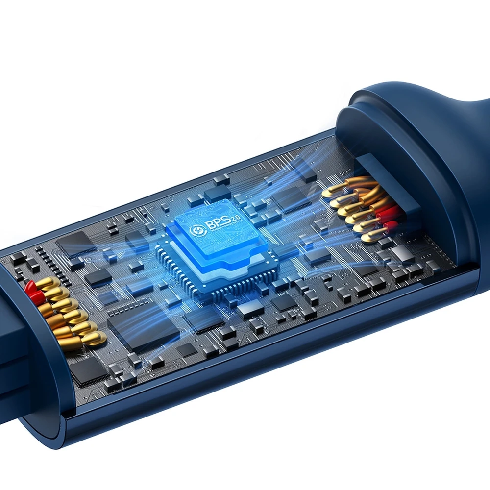 Baseus Bright Mirror 3 USB 3-in-1 kabelis skirtas micro USB USB-C Lightning 66W 2A 1.1m – Violetinė