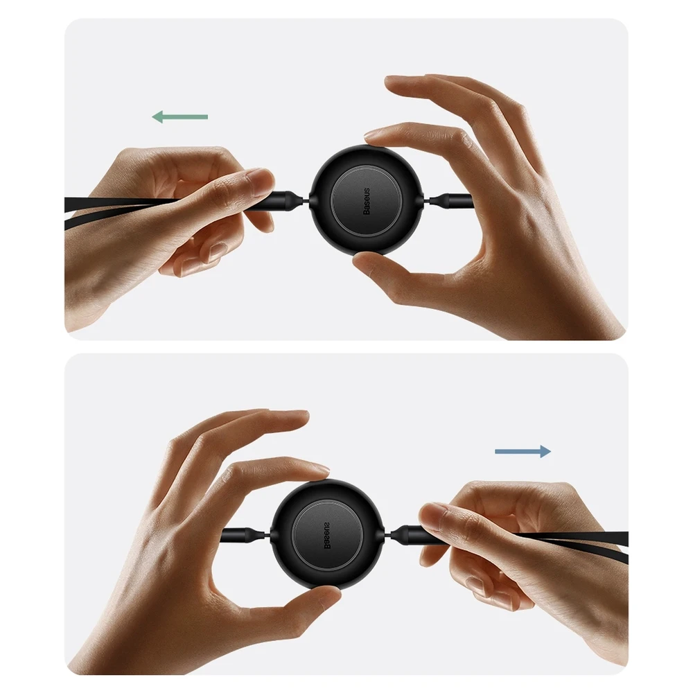 Baseus Bright Mirror 3 USB 3-in-1 kabelis skirtas micro USB USB-C Lightning 66W 2A 1.1m – Violetinė