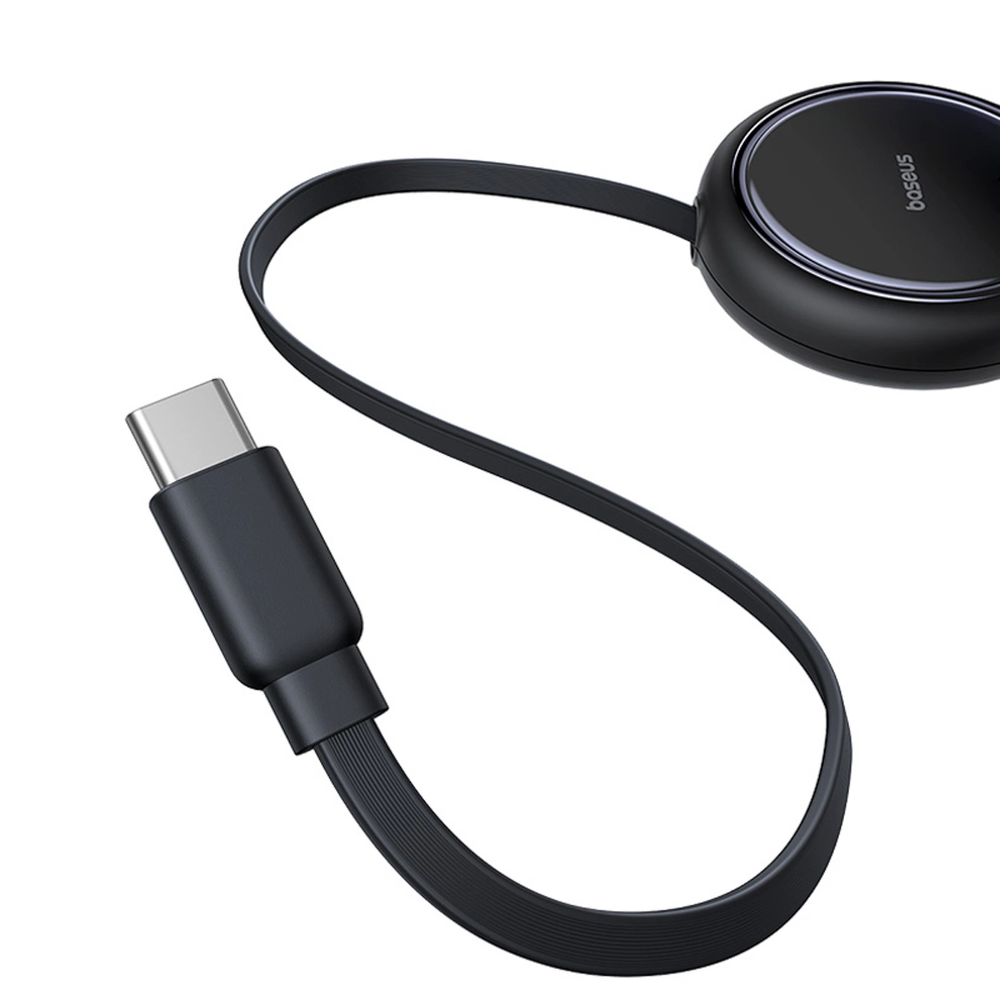 BASEUS retractable kabelis 2in1 Type C į 2 x Type C 100W 1 m juodos spalvos