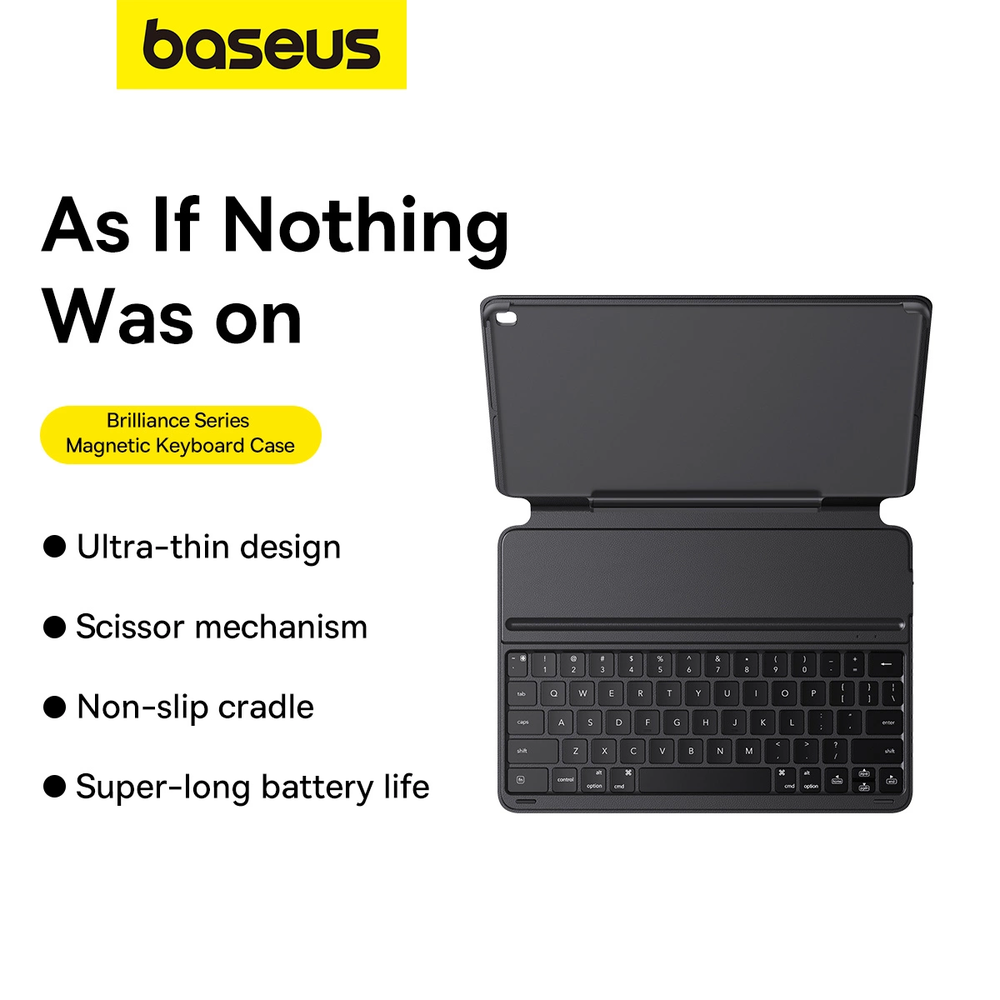 Magnetinis klaviatūros dėklas Baseus Brilliance forPad 10.2" (juodas)