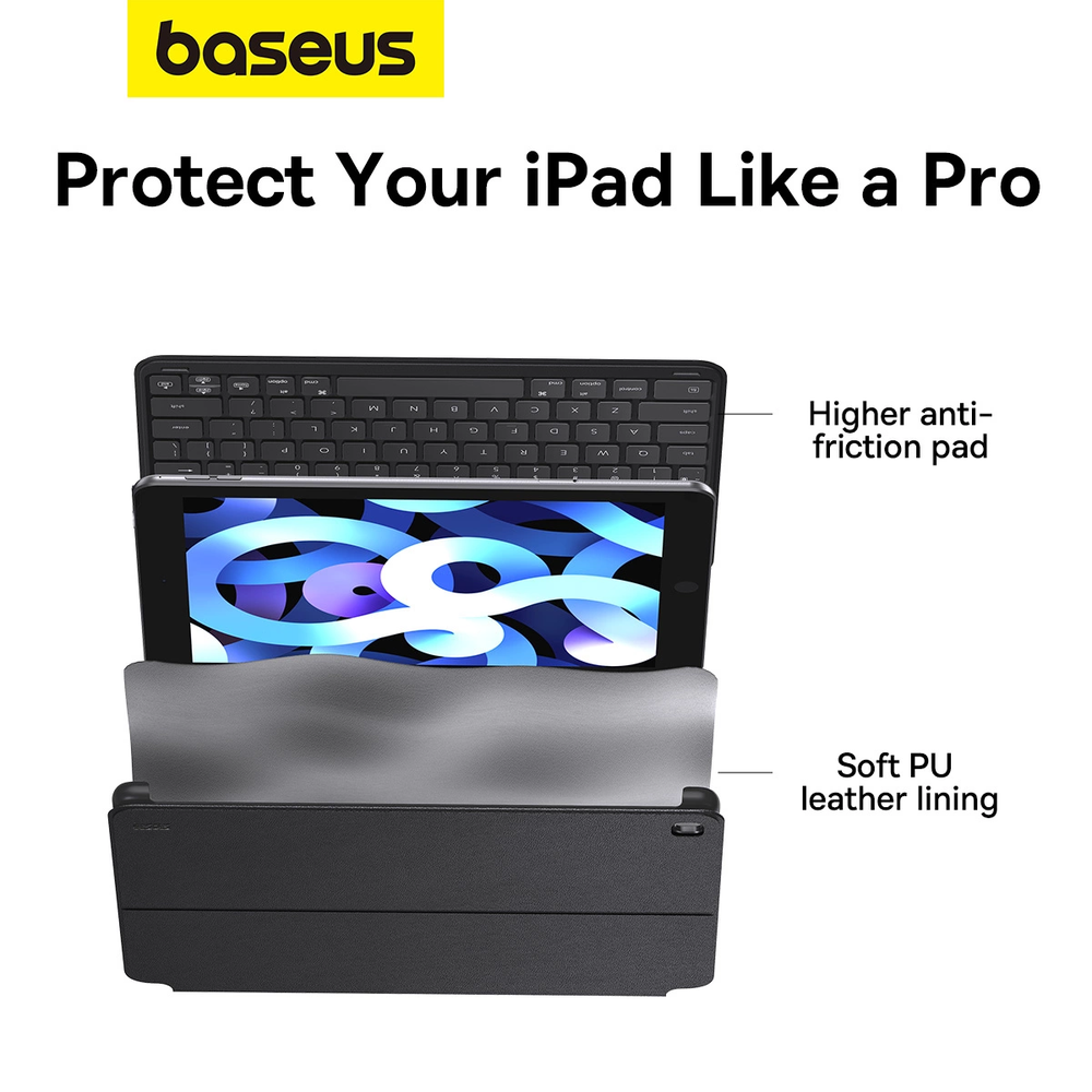 Magnetinis klaviatūros dėklas Baseus Brilliance forPad 10.2" (juodas)
