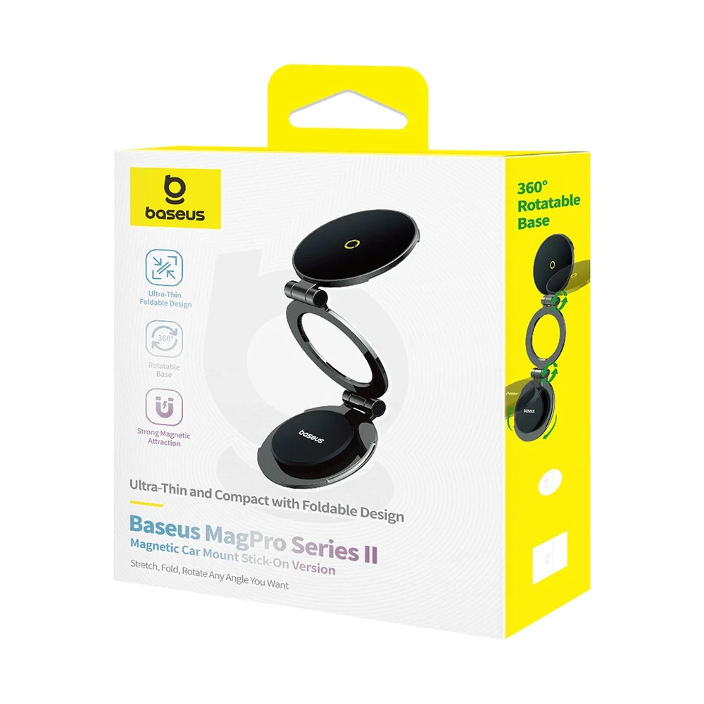 Baseus MagPro Magnetic Foldable Car Mount Cosmic juodos spalvos
