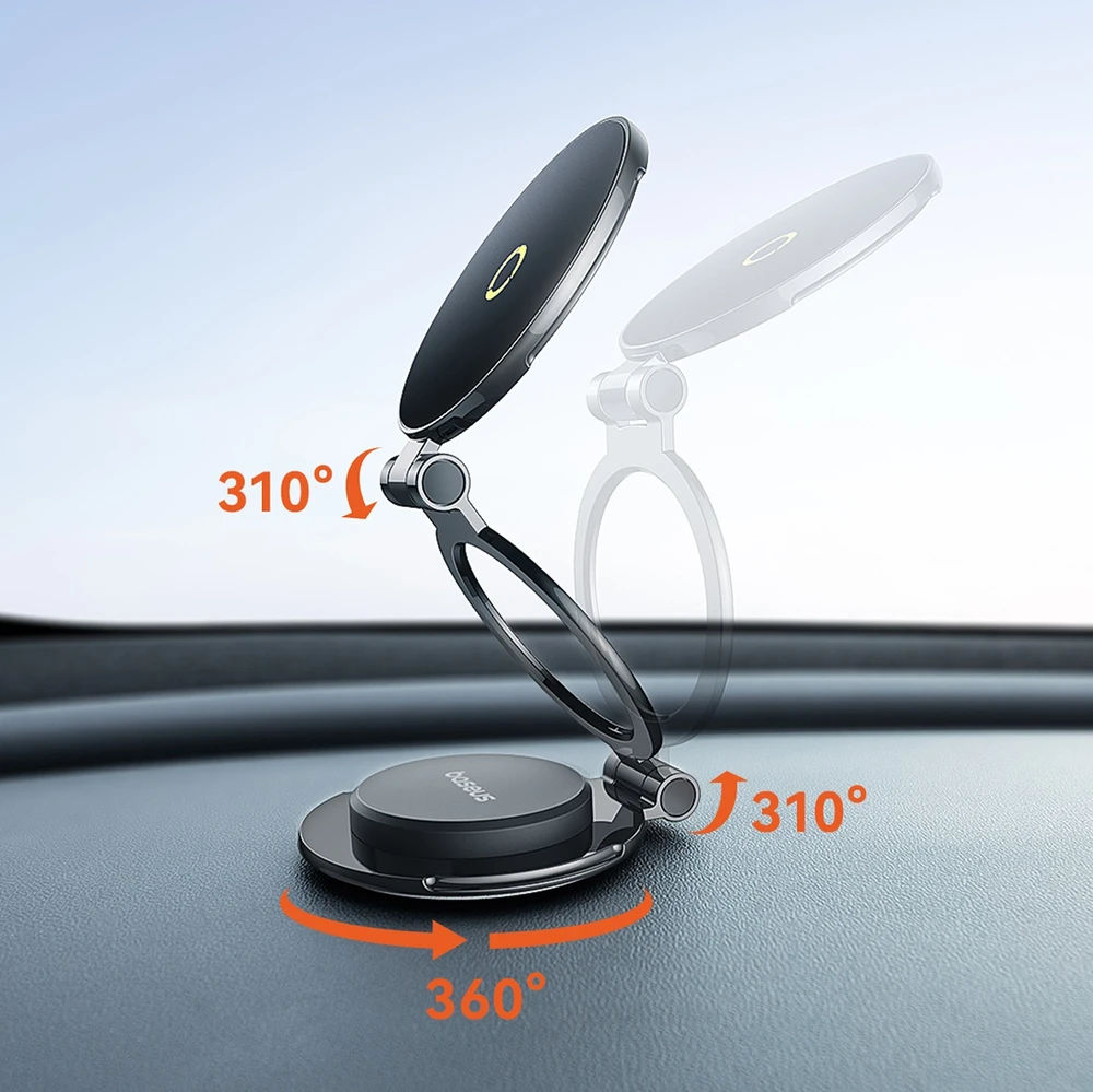 Baseus MagPro Magnetic Foldable Car Mount Cosmic juodos spalvos