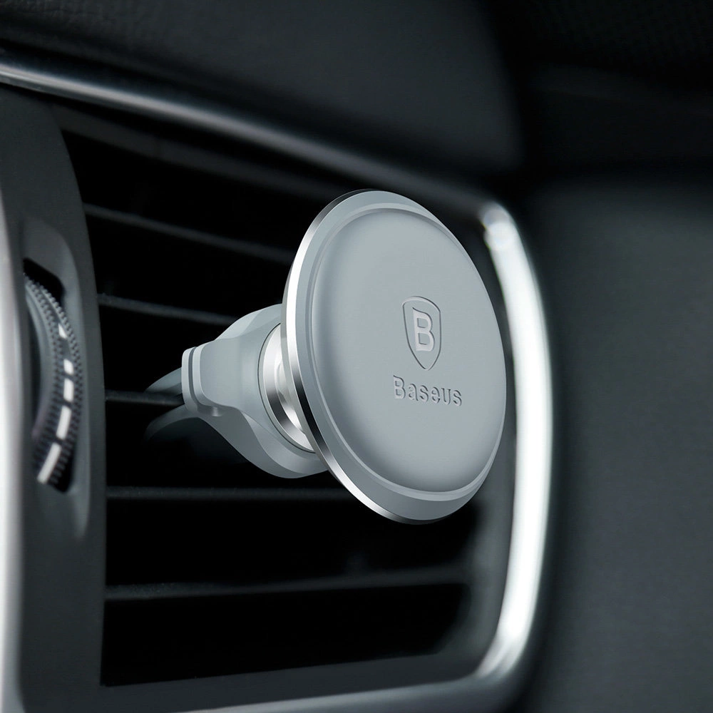 Baseus Magnetic Air Vent magnetinis automobilio grotelių laikiklis (sidabrinis)