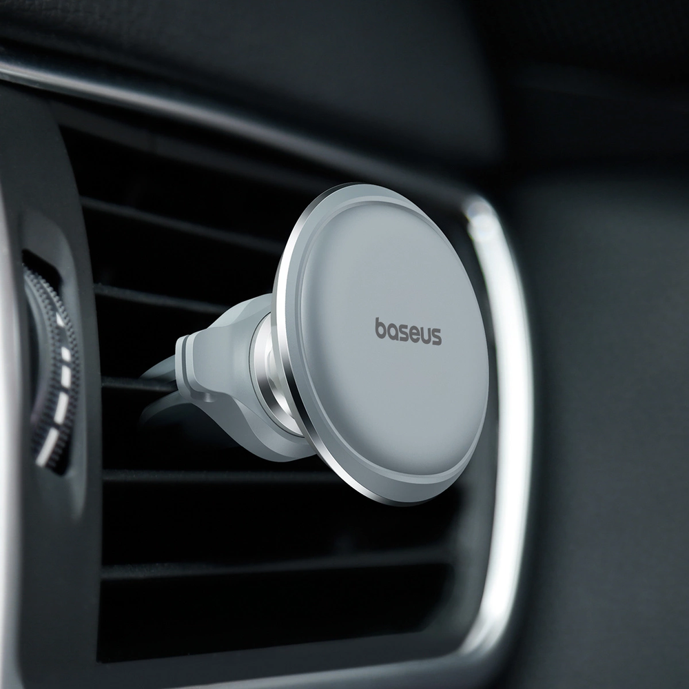 Baseus Magnetic Air Vent magnetinis automobilio grotelių laikiklis (sidabrinis)