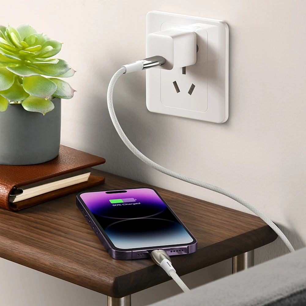 USB-C laidas, skirtas Lightning Baseus Glimmer Series, 20W, 2m (juodas)