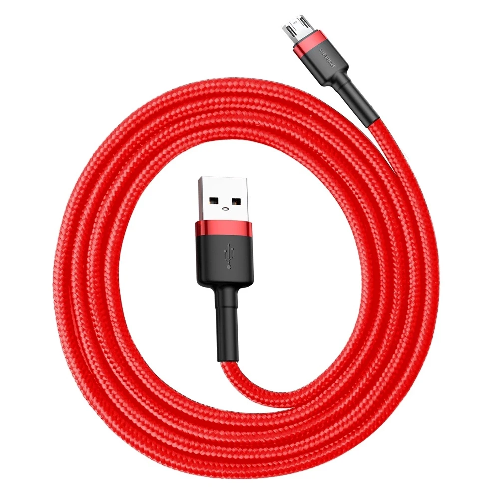 Kabelis Baseus Cafule mikro USB 2.4A 1m red