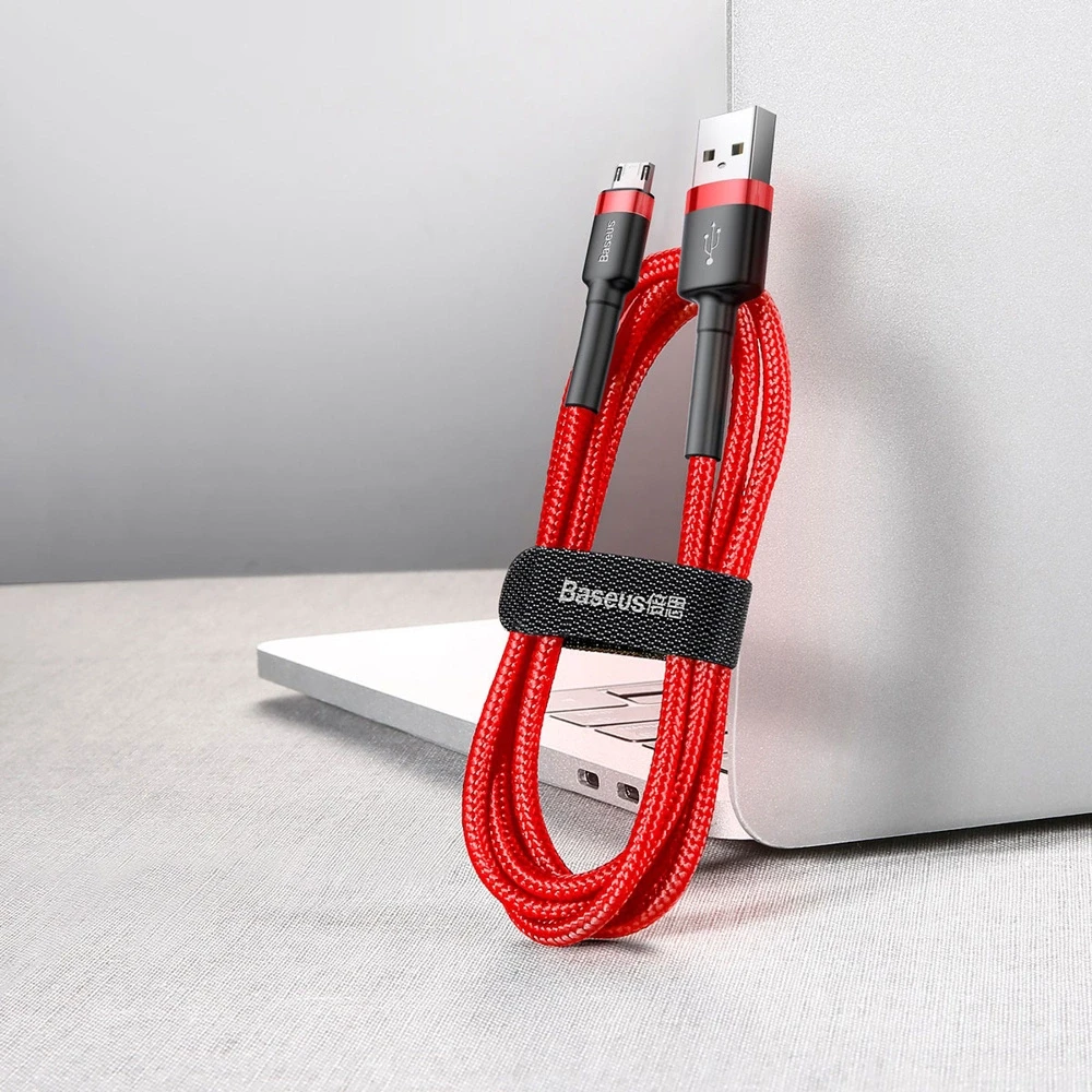 Kabelis Baseus Cafule mikro USB 2.4A 1m red